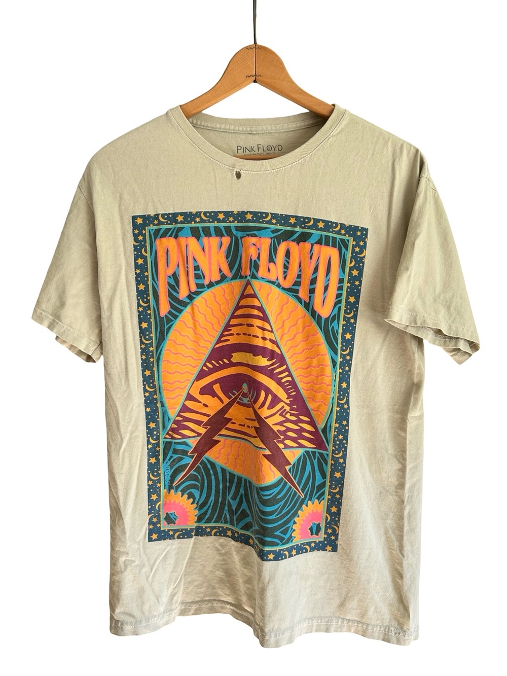 Pink Floyd 2021 Psychedelic Prism Eye Graphic Band T-Shirt Size Large - Picture 2 of 6
